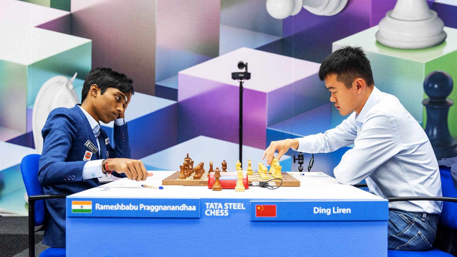 Tata Steel Masters 2023 : Magnus Carlsen dans l'embarras 2 L'indien Rameshbabu Praggnanandhaa affronte le chinois Ding Liren